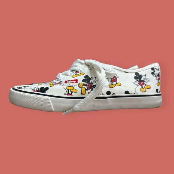 🐭 MICKEY MOUSE DISNEY CANVAS LACE UP SNEAKERS CHARACTER SIZE EU 38 US 7.5 - Picture 6 of 12